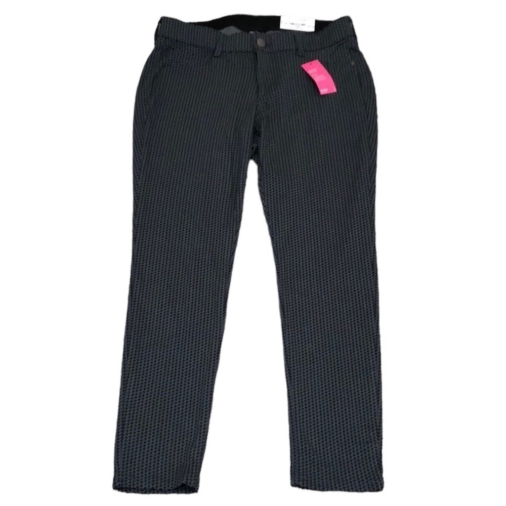 NWT A.N.A Comfort Skinny Pants Size 14W Gray Print